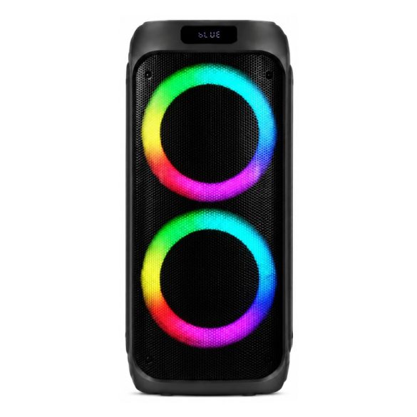 Prenosný Bluetooth párty reproduktor s dvoma 8" reproduktormi a mikrofónom SS-8802