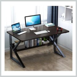   Počítačový stôl s policou, čierny 80 x 40 cm – STL04CZ
