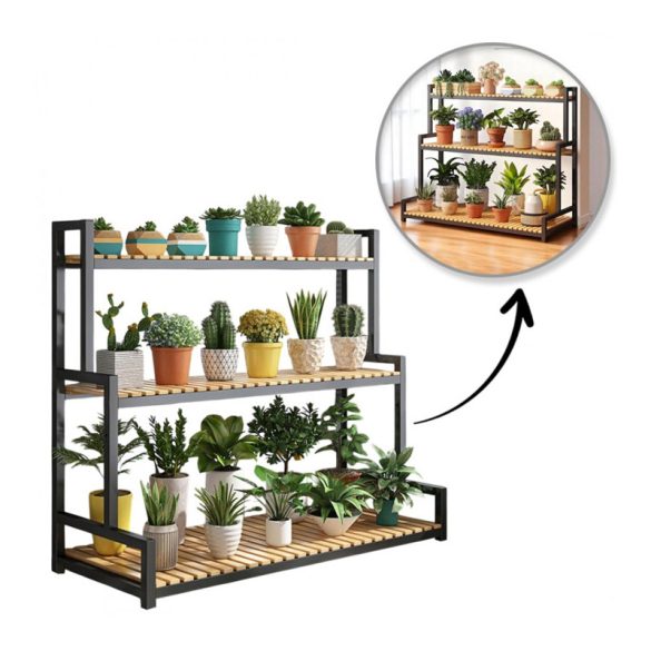 Florist trojposchodový stojan na rastliny – 3 úrovne (SZ47CZ)