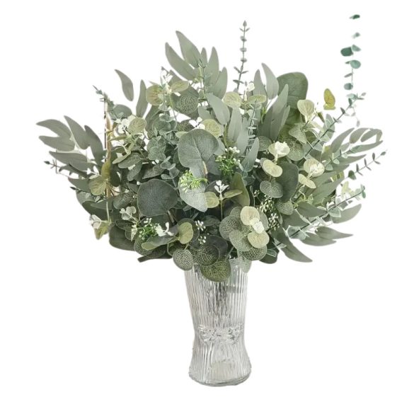 Umelá kytica – eukalyptus a vŕbové listy – TA1005318