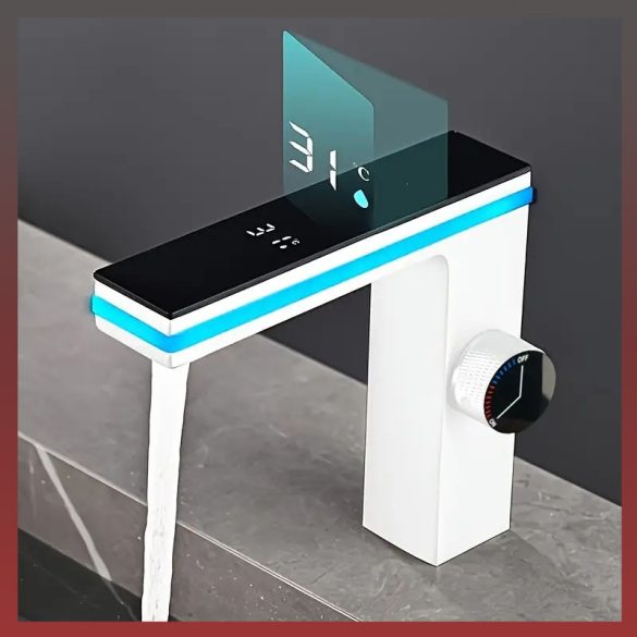 Moderná biela batéria s LCD displejom TB1300902-F