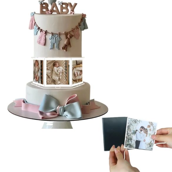 8-dielny priehľadný akrylový stojan na torty TD134924