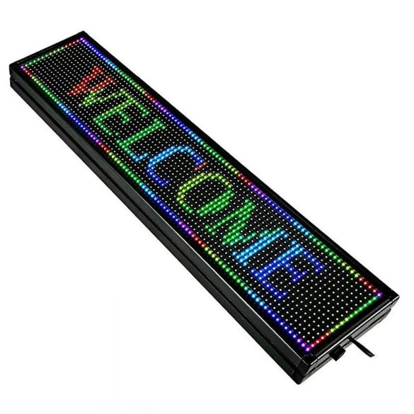 LED RGB Reklamný Panel – 100 × 20 cm, Farebný displej pre texty a obrázky TFG-005