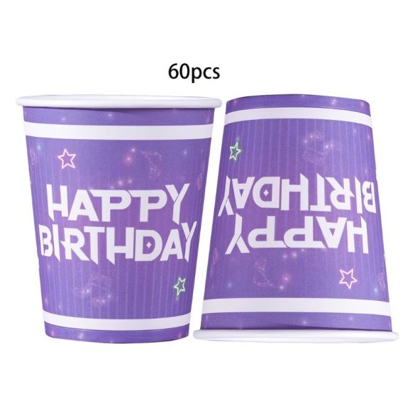 Sada 60 ks papierových pohárov s motívom K-popu TJ12141967-4