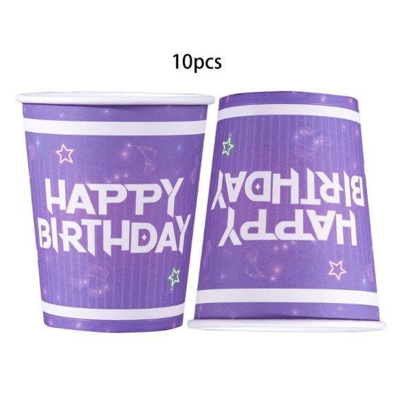 10-dielna sada papierových pohárov s motívom K-popu TJ12141967