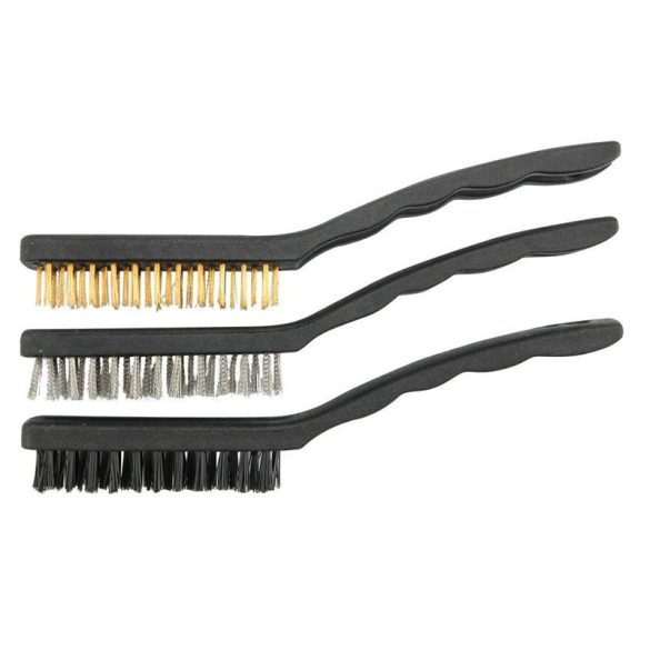 Sada drôtených kief 3 ks – mosadz, oceľ, nylon, 23 cm TO-06964