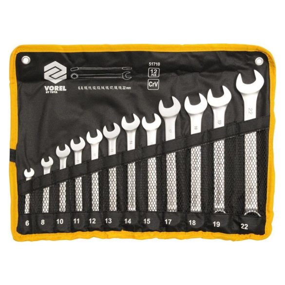 Sada hviezdicových kľúčov Vorel CrV – 12 kusov, 6–22 mm TO-51710
