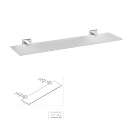 Sklenená polica Quad Chrome — 50 × 12 cm TO-69321