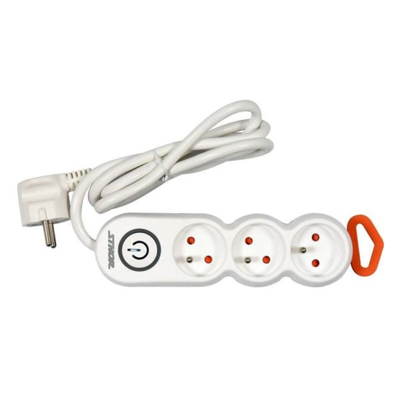 Predlžovací kábel 1,5 m s 3 zásuvkami a vypínačom TO-72350