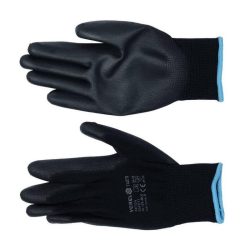 Ochranné pracovné rukavice čierne, veľkosť 9 TO-74079