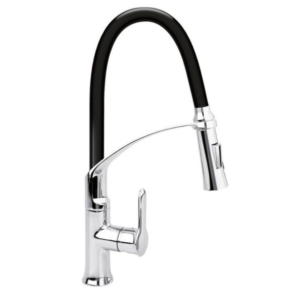 Flexibilná kuchynská batéria Flexible 2, 60 cm — čierna/chróm TO-75675