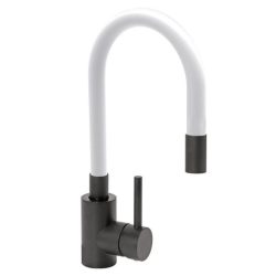   Sink Mixer BLACK FLEXIBLE — biela, flexibilný výtok TO-75776