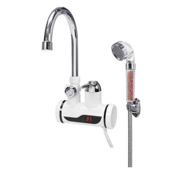 KATLA-4 nástenná batéria s ohrievačom vody a sprchovým setom — 3 kW TO-75924