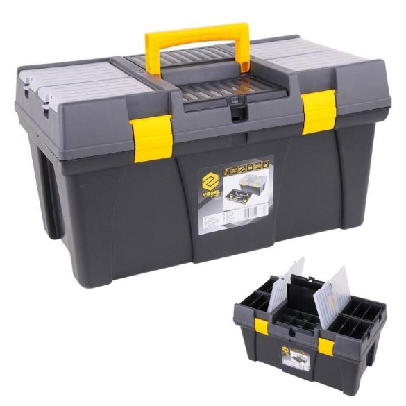 Plastový kufor na náradie PR-26" — 580 × 280 × 285 mm TO-78815