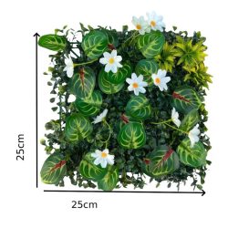   Realistický umelý rastlinný nástenný panel 25x25cm TW6379119-10
