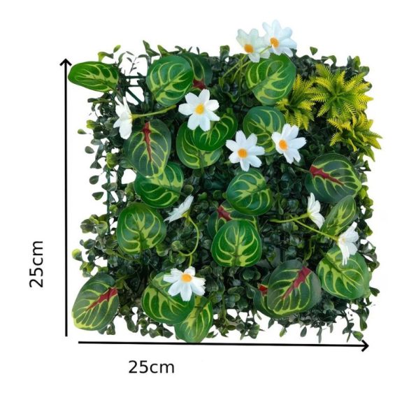 Realistický umelý rastlinný nástenný panel 25x25cm TW6379119-10