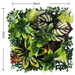   Realistický umelý rastlinný nástenný panel 25x25cm TW6379119-5