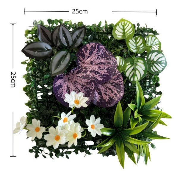 Realistický umelý rastlinný nástenný panel 25x25cm TW6379119-6