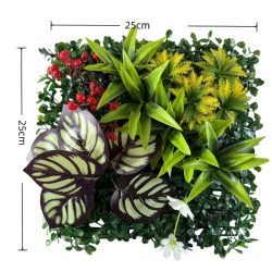   Realistický umelý rastlinný nástenný panel 25x25cm TW6379119-8