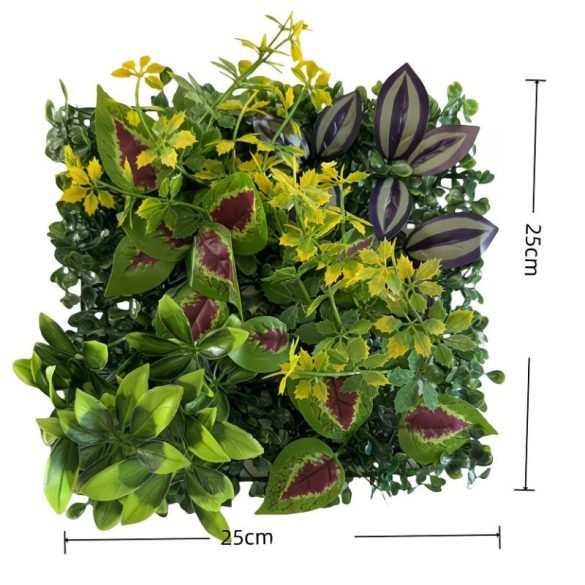 Realistický umelý rastlinný nástenný panel 25x25cm TW6379119-9