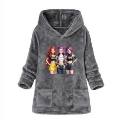   Midi mikina s kapucňou s potlačou K-POP – obvod hrudníka 60 cm TY9506807-60