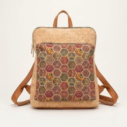   Vzorovaný dámsky batoh z materiálu s efektom korku Taska-004