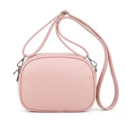   Dámska mini bočná taška s dvojitým zipsom – ružová Taška-013