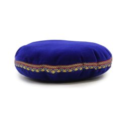   Zamatový vankúš pod spievajúcu misu 16 cm kráľovská modrá Tib-52
