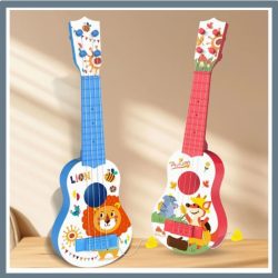   A700621 Detské ukulele s kresleným motívom – červené/modré