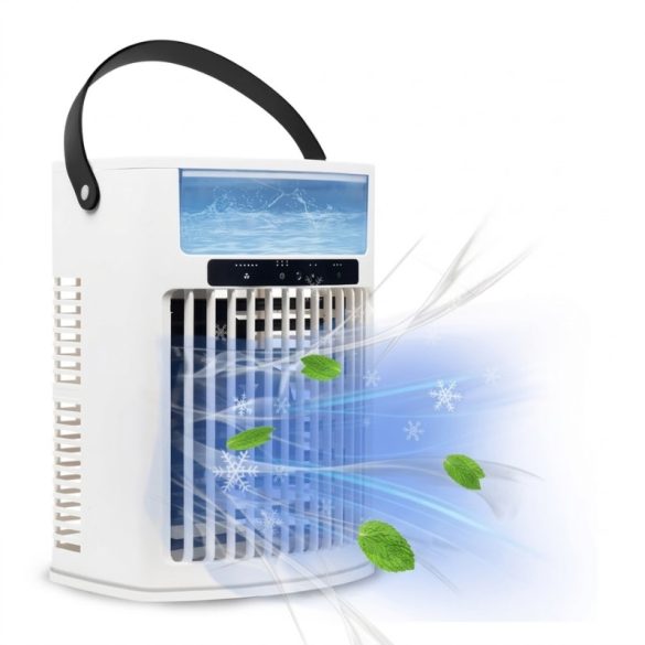 Prenosný 4 v 1 ventilátor s chladením vzduchu a zvlhčovačom, 1000 ml UJ1398901