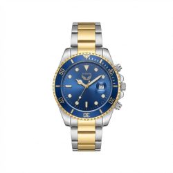   ULYSSES Prémiové Pánske Hodinky – Kráľovská Modrá Ciferník a Bicolor Kovový Remienok – ULY2B