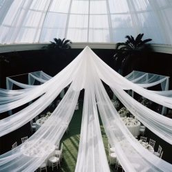   6 ks elegantných priehľadných stropných závesov, biele UR12265667