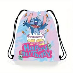   Disney Stitch odolný polyesterový vak na telocvik – Happy Birthday UX132835-HB