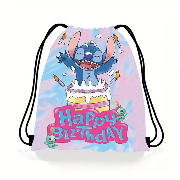 Disney Stitch odolný polyesterový vak na telocvik – Happy Birthday UX132835-HB