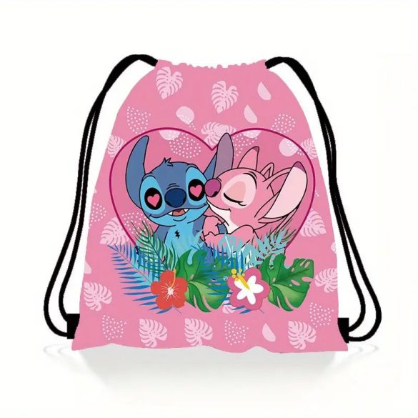 Disney Stitch odolný polyesterový vak na telocvik – Pink UX1328354