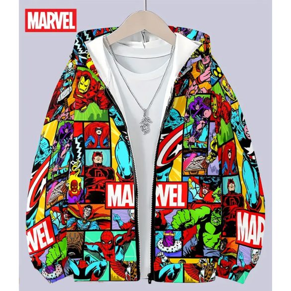 Chlapčenská módna mikina s kapucňou Marvel s 3D potlačou – UY3981663