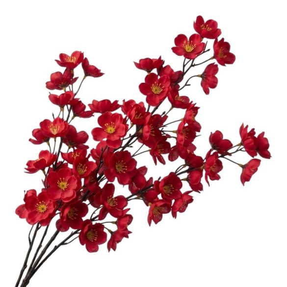 Kytica dekoratívnych umelých kvetov v sýto červenej farbe V-01R