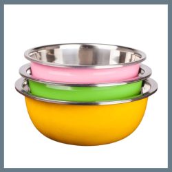 Farebná 3-dielna sada miešacích mís Victor V-TLG04S