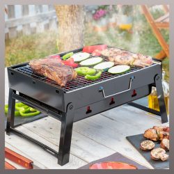 Skladací prenosný gril na drevené uhlie V0103439