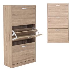   Police do botníka s 3 priehradkami – dub Sonoma V0MQ539932