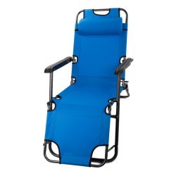   Prémiové záhradné a plážové ležadlo – pohodlie a štýl v modrej farbe V2MQ534477