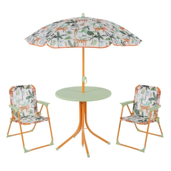 Detský kempingový stôl a stolička so slnečníkom V3M653K118