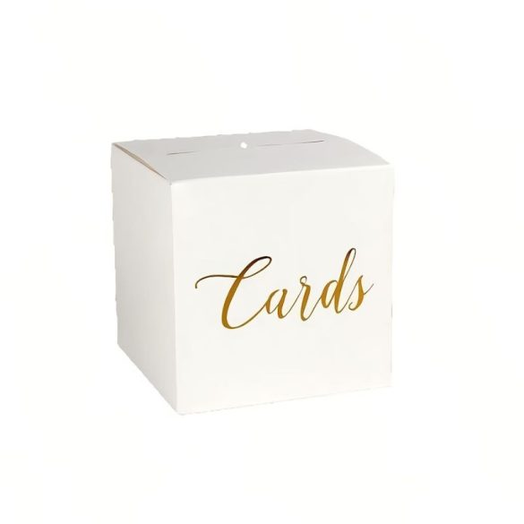 Elegantná biela svadobná krabička na pohľadnice – s 10 kusmi pohľadníc VE6655226