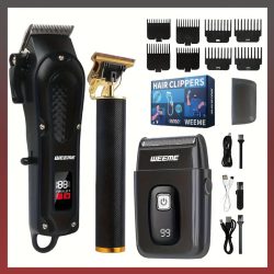   WEEME 3-dielna profesionálna sada strojčekov na strihanie vlasov pre mužov VJ1126225