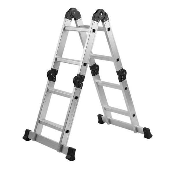 Profesionálny multifunkčný sklopný hliníkový rebrík – 4x4 priečky VK-404