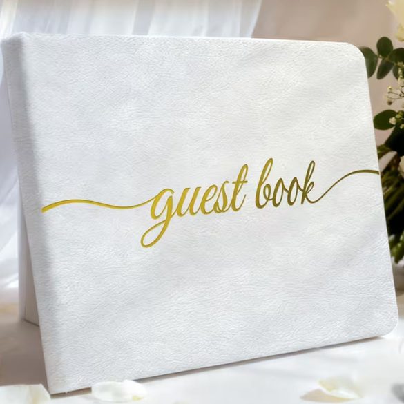 Elegantná svadobná kniha hostí, biela VK11225026