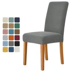   Prémiový Elastický Poťah na Stoličky – Sada 6 ks – Textúrovaný Waffle Vzor VN1203963-2