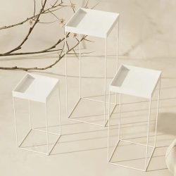   3-dielna sada dezertných stojanov v európskom štýle – biela VP2888963-3