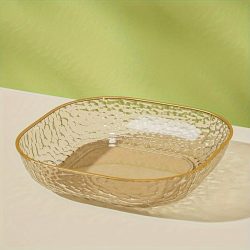 8 ks plastových tácok so zlatým lemovaním VQ261029-A