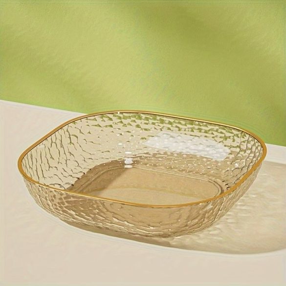 8 ks plastových tácok so zlatým lemovaním VQ261029-A